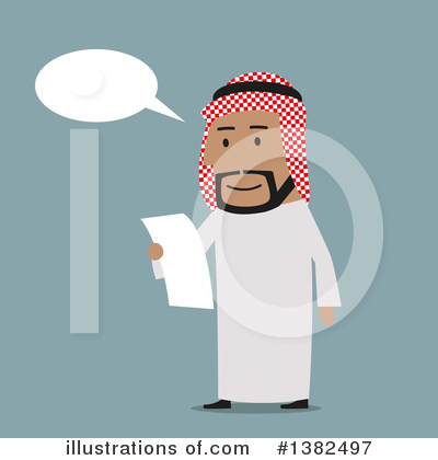 Arabian Businessman Clipart #1382497 by Vector Tradition SM
