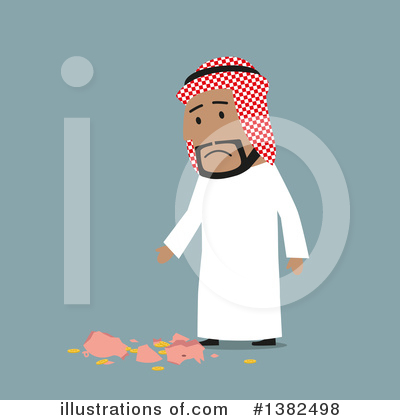 Arabian Business Man Clipart #1382498 by Vector Tradition SM