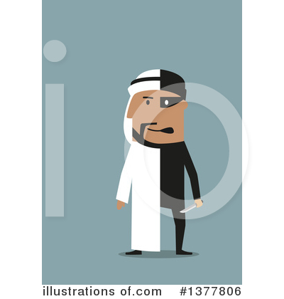 Arabian Business Man Clipart #1377806 by Vector Tradition SM