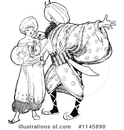 Royalty-Free (RF) Arabian Clipart Illustration by Prawny Vintage - Stock Sample #1145890
