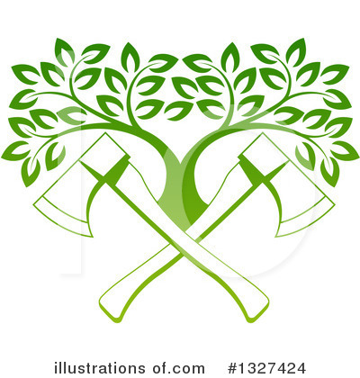 Arborist Clipart #1327424 by AtStockIllustration