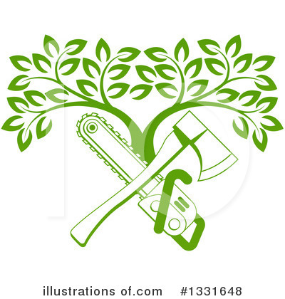 Chainsaw Clipart #1331648 by AtStockIllustration