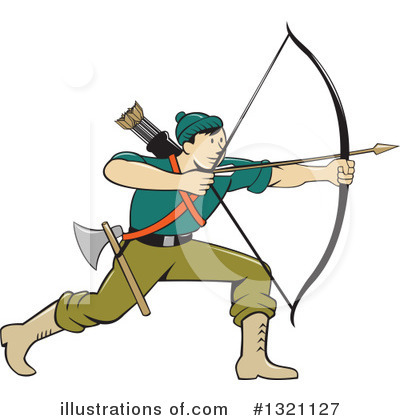 Royalty-Free (RF) Archer Clipart Illustration by patrimonio - Stock Sample #1321127