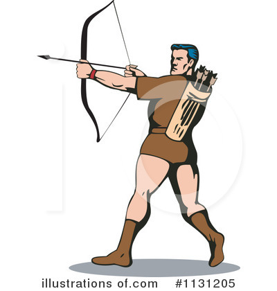 Royalty-Free (RF) Archery Clipart Illustration by patrimonio - Stock Sample #1131205