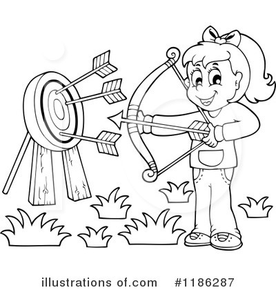 Royalty-Free (RF) Archery Clipart Illustration by visekart - Stock Sample #1186287