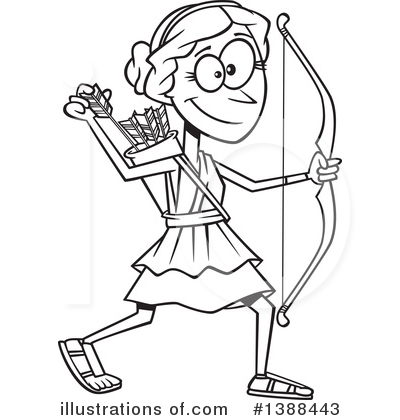 Royalty-Free (RF) Archery Clipart Illustration by toonaday - Stock Sample #1388443