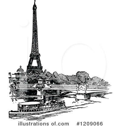 Eiffel Tower Clipart #1209066 by Prawny Vintage