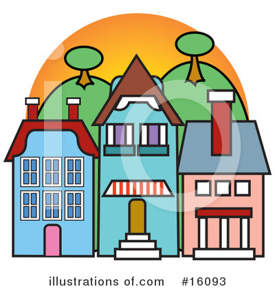Houses Clipart #16093 by Andy Nortnik
