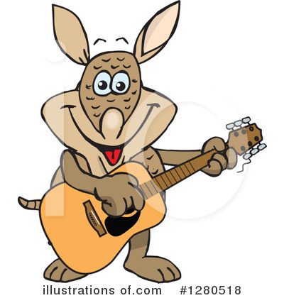 Royalty-Free (RF) Armadillo Clipart Illustration by Dennis Holmes Designs - Stock Sample #1280518