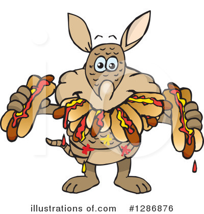 Royalty-Free (RF) Armadillo Clipart Illustration by Dennis Holmes Designs - Stock Sample #1286876