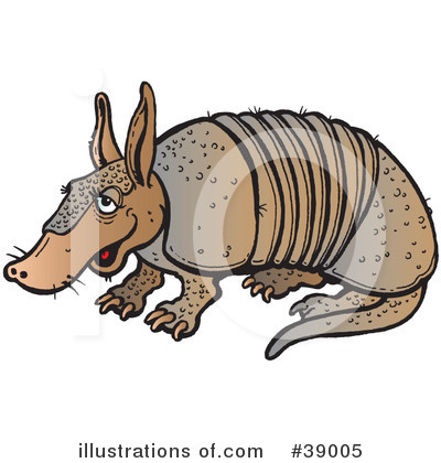 Royalty-Free (RF) Armadillo Clipart Illustration by Snowy - Stock Sample #39005