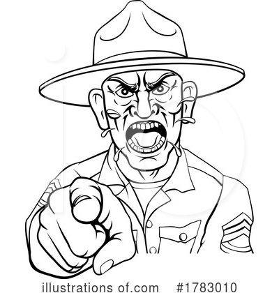 Drill Sergeant Clipart #1783010 by AtStockIllustration