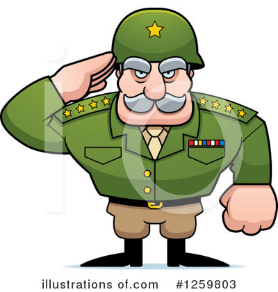 Royalty-Free (RF) Army General Clipart Illustration by Cory Thoman - Stock Sample #1259803