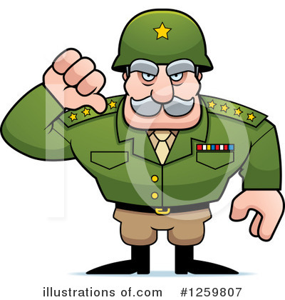 Royalty-Free (RF) Army General Clipart Illustration by Cory Thoman - Stock Sample #1259807