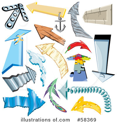 Royalty-Free (RF) Arrows Clipart Illustration by MilsiArt - Stock Sample #58369