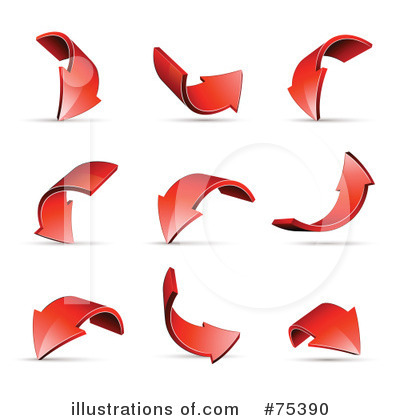 Royalty-Free (RF) Arrows Clipart Illustration by beboy - Stock Sample #75390