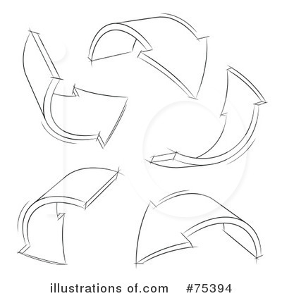 Royalty-Free (RF) Arrows Clipart Illustration by beboy - Stock Sample #75394