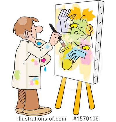 Easel Clipart #1570109 by Johnny Sajem