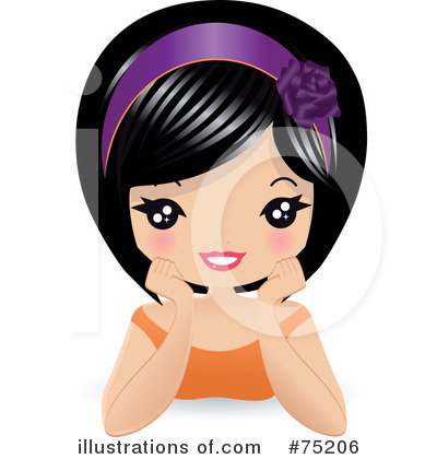 Asian Woman Clipart #75206 by Melisende Vector