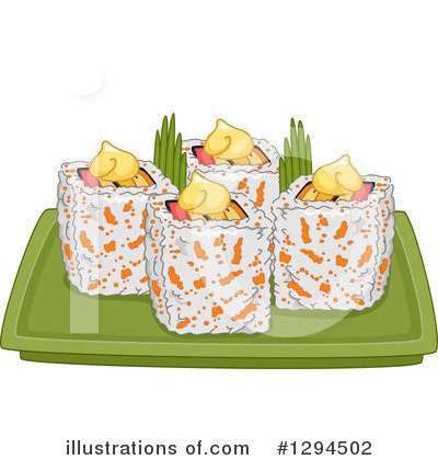 Sushi Roll Clipart #1294502 by BNP Design Studio