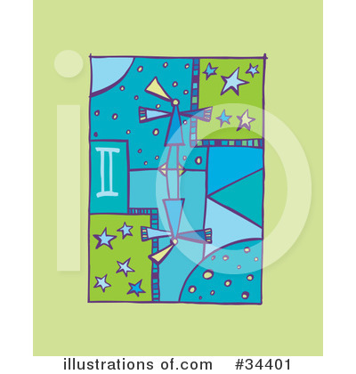 Royalty-Free (RF) Astrology Clipart Illustration by Lisa Arts - Stock Sample #34401