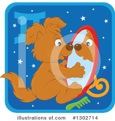 Royalty-Free (RF) Astrology Dog Clipart Illustration by Alex Bannykh - Stock Sample #1302714