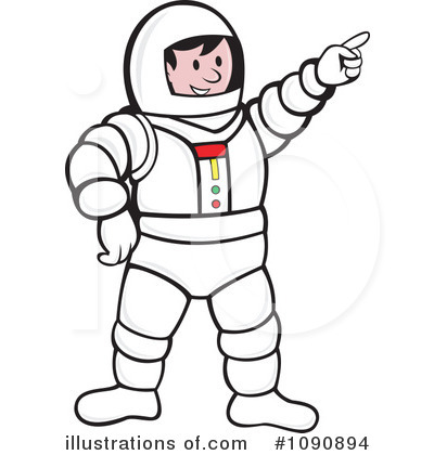 Royalty-Free (RF) Astronaut Clipart Illustration by patrimonio - Stock Sample #1090894