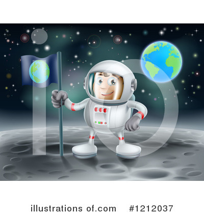 Royalty-Free (RF) Astronaut Clipart Illustration by AtStockIllustration - Stock Sample #1212037
