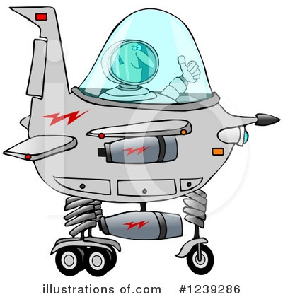 Royalty-Free (RF) Astronaut Clipart Illustration by djart - Stock Sample #1239286