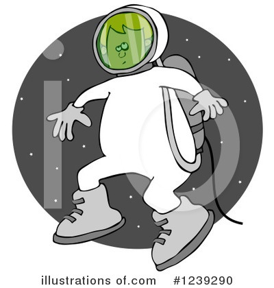 Royalty-Free (RF) Astronaut Clipart Illustration by djart - Stock Sample #1239290