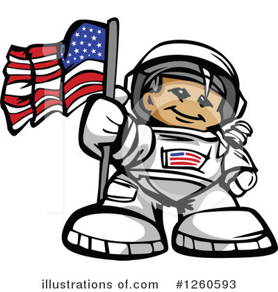 American Flag Clipart #1260593 by Chromaco
