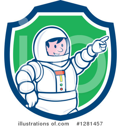 Royalty-Free (RF) Astronaut Clipart Illustration by patrimonio - Stock Sample #1281457