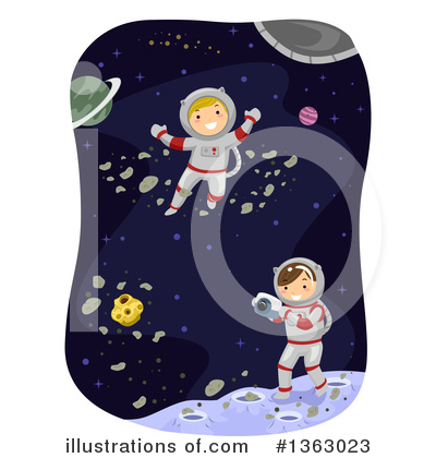Royalty-Free (RF) Astronaut Clipart Illustration by BNP Design Studio - Stock Sample #1363023