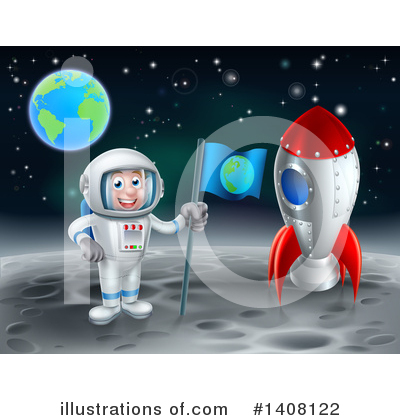 Royalty-Free (RF) Astronaut Clipart Illustration by AtStockIllustration - Stock Sample #1408122