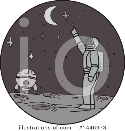 Royalty-Free (RF) Astronaut Clipart Illustration by patrimonio - Stock Sample #1446973