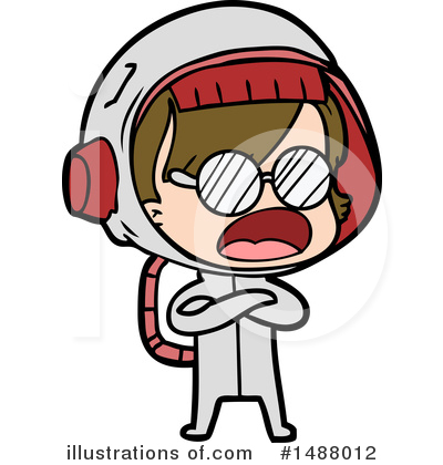 Royalty-Free (RF) Astronaut Clipart Illustration by lineartestpilot - Stock Sample #1488012