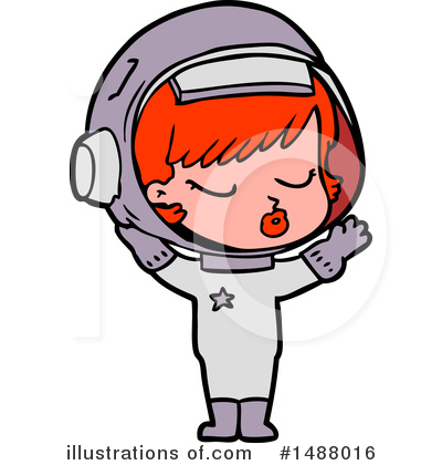 Royalty-Free (RF) Astronaut Clipart Illustration by lineartestpilot - Stock Sample #1488016