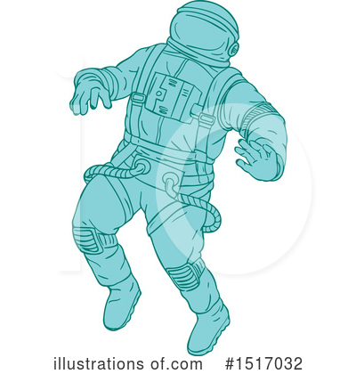 Royalty-Free (RF) Astronaut Clipart Illustration by patrimonio - Stock Sample #1517032
