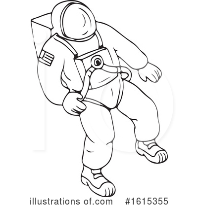 Royalty-Free (RF) Astronaut Clipart Illustration by patrimonio - Stock Sample #1615355