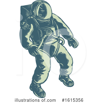 Royalty-Free (RF) Astronaut Clipart Illustration by patrimonio - Stock Sample #1615356