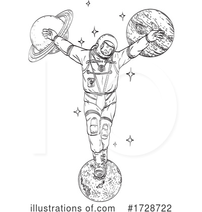 Royalty-Free (RF) Astronaut Clipart Illustration by patrimonio - Stock Sample #1728722