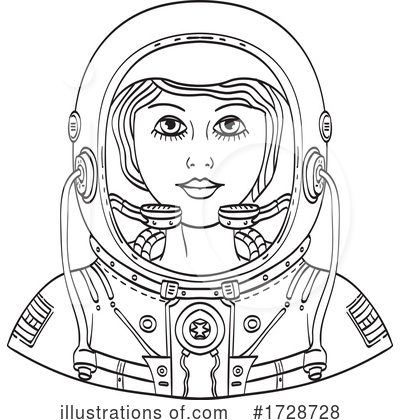 Royalty-Free (RF) Astronaut Clipart Illustration by patrimonio - Stock Sample #1728728