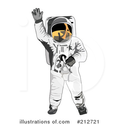 Royalty-Free (RF) Astronaut Clipart Illustration by patrimonio - Stock Sample #212721