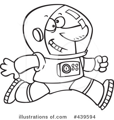 Royalty-Free (RF) Astronaut Clipart Illustration by toonaday - Stock Sample #439594