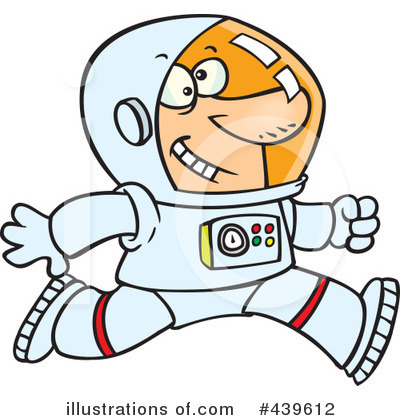 Royalty-Free (RF) Astronaut Clipart Illustration by toonaday - Stock Sample #439612