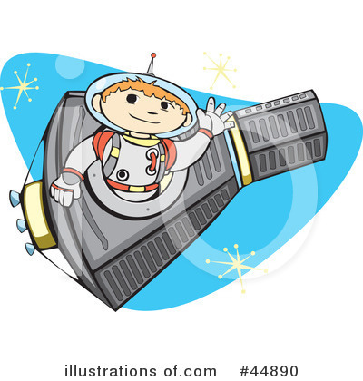 Royalty-Free (RF) Astronaut Clipart Illustration by xunantunich - Stock Sample #44890