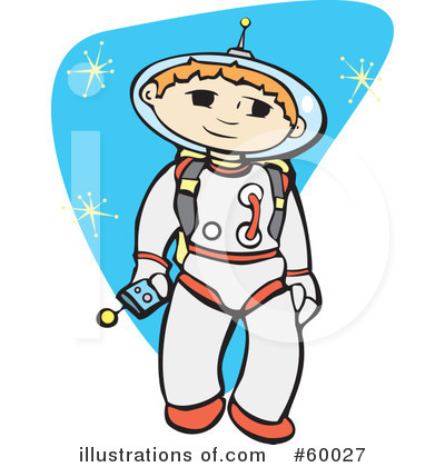 Royalty-Free (RF) Astronaut Clipart Illustration by xunantunich - Stock Sample #60027