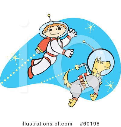 Royalty-Free (RF) Astronaut Clipart Illustration by xunantunich - Stock Sample #60198