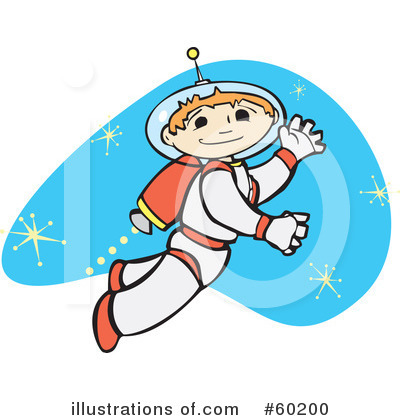 Royalty-Free (RF) Astronaut Clipart Illustration by xunantunich - Stock Sample #60200
