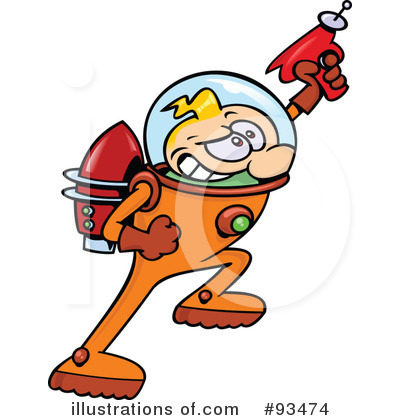 Royalty-Free (RF) Astronaut Clipart Illustration by gnurf - Stock Sample #93474